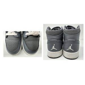 Image of Jordan 1 Mid Cool Gray White - 7Y