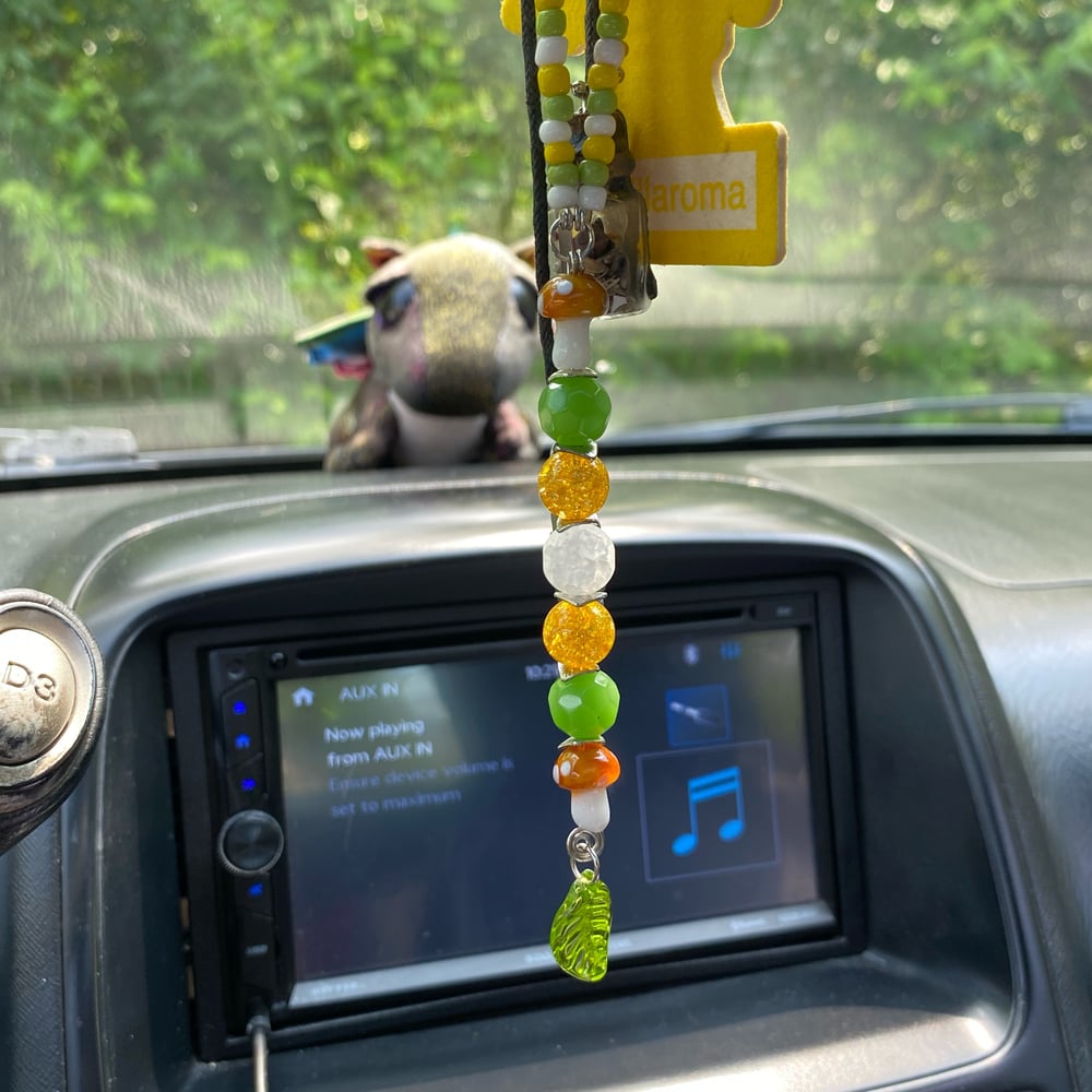 Image of mushroom field car beads