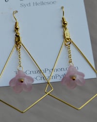Image 2 of IN BLOOM pastel pink earrings