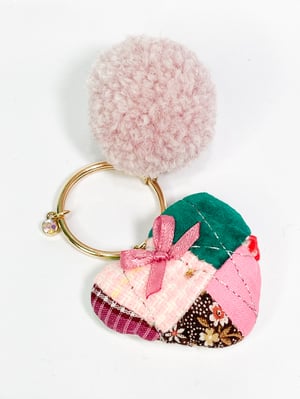 Image of My Heart To Yours Ornament Quilted Mini Keychain 6