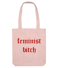 Image 3 of feminist bitch - tote bag. 
