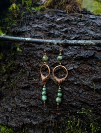 Image 2 of African Turquoise small hoops 