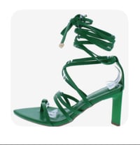 Image 1 of Luisina Kelly Green Strappy Heels