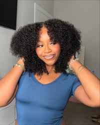 Image 2 of kinky curly closure wig 