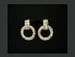 Image of Silver Beaten Circle Clip-On Earrings 