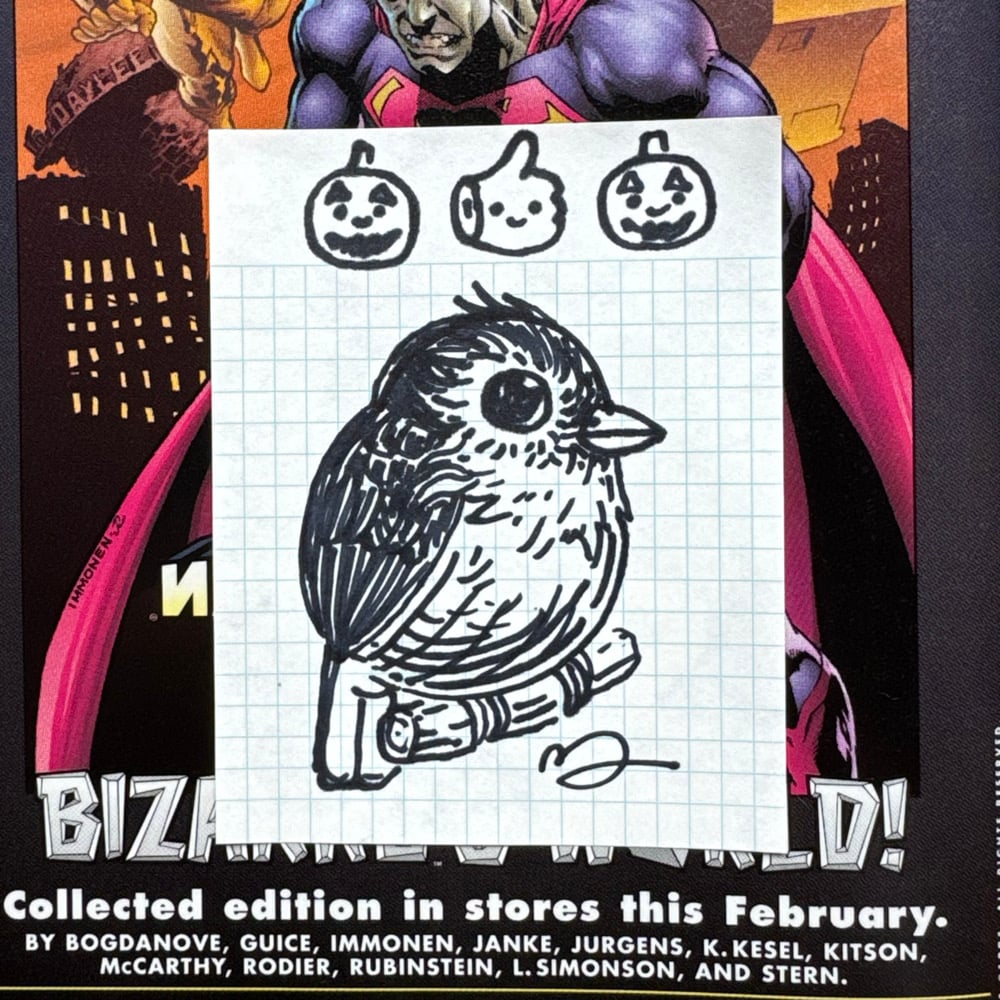 Image of Fat Bird Sharpie Sketch #121