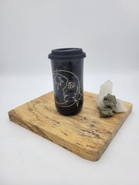 Image 2 of Black Moon Face Travel Mug 