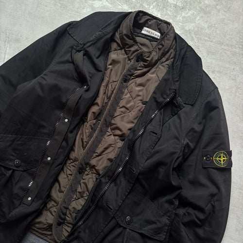 Image of AW 2002 Stone Island Raso Gommata Duel Layer Trench, size XL