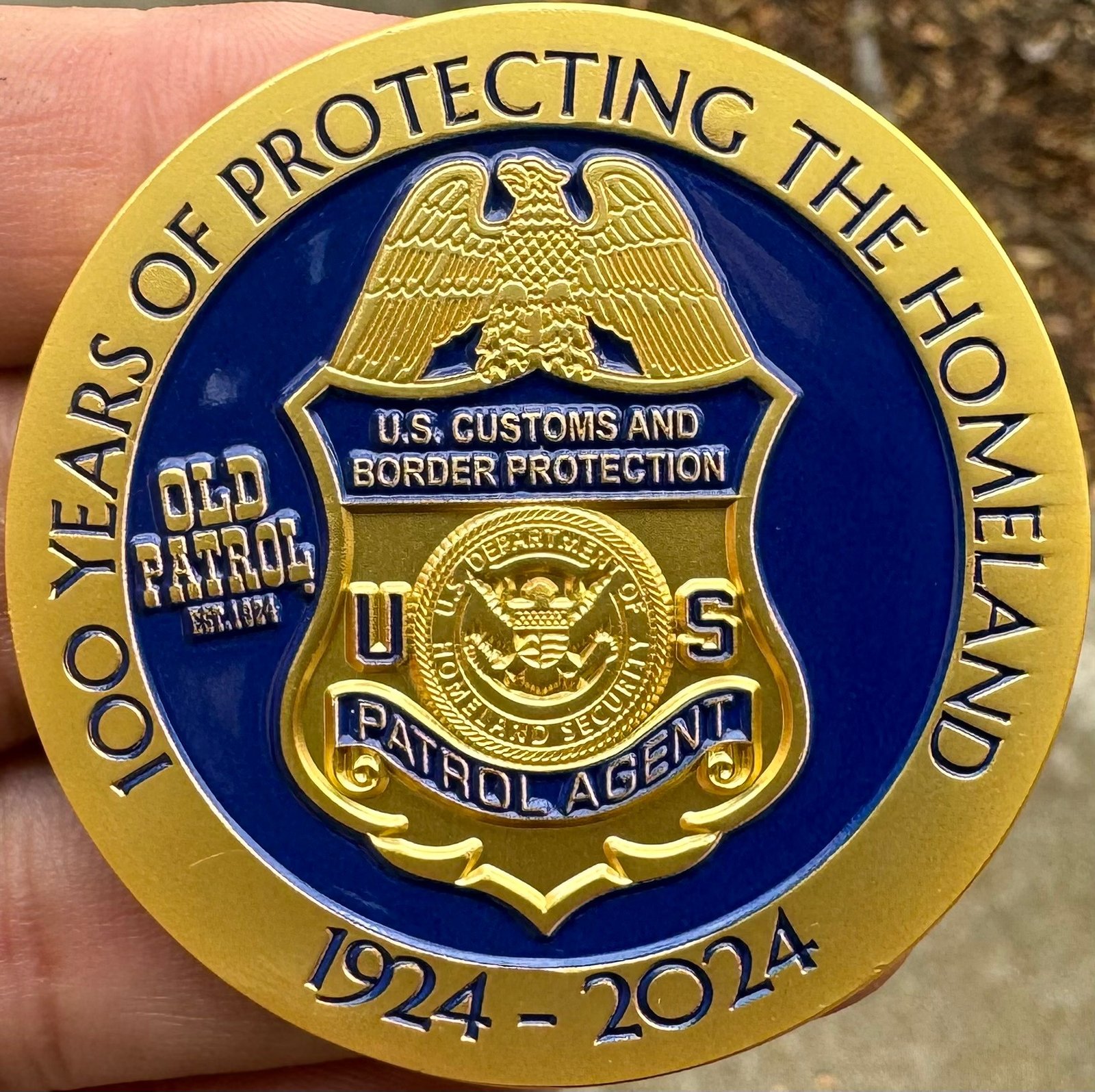 CBP PATROL CENTENNIAL ~ COMMEMORATIVE COIN | OLD PATROL HQ / FIERCE 5%