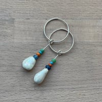 Image 1 of Roman bead hoops - multi