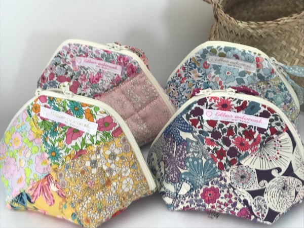 Image of Trousse Demi Lune Patchwork 