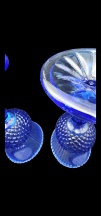 Image 17 of 3 Piece Avon Fostoria Cobalt George & Martha Washington