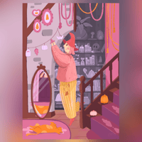 Affiche A5 Cosy Halloween