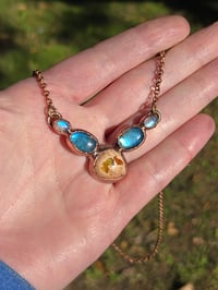 Image 2 of Electroformed Jelly opal necklace 15