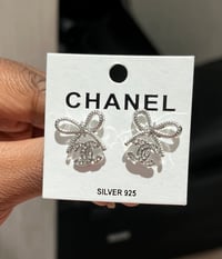 Image 1 of CC Bow Earrings