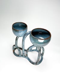 Image 2 of Speckled Blue Arches - Double Planter