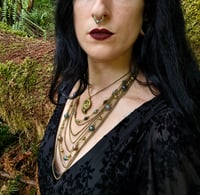 Image 5 of India Agate and Brass Shell Necklace 