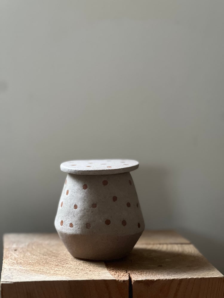Image of Spotty Lidded Pot