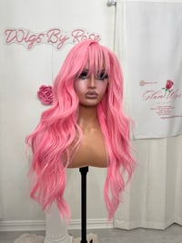 Image 4 of Flamingo pink bangs (ready to ship) 