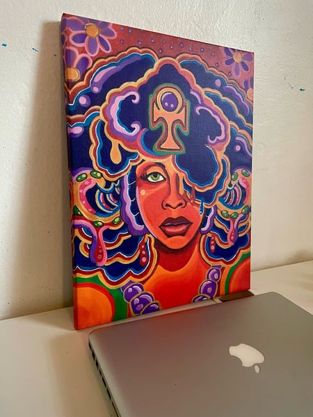 Image of Erykah Badu Acrylic Painting [Print]