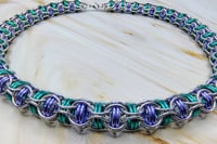 Image 5 of Chunky Captive Inverted Round Maille Necklace