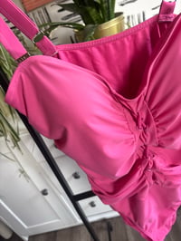 Image 2 of Pink tie up swimsuit