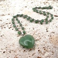 Image 1 of Green Aventurine Heart Necklace