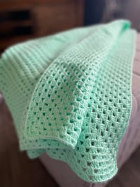Crochet baby blanket- Turquoise