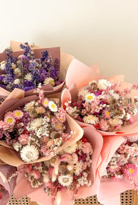 Image 1 of Dried Flower Bouquet - Pastels