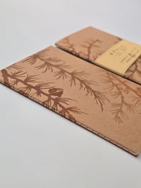 Image 3 of Notebook recycled kraft paper • A5 A6 linocut print
