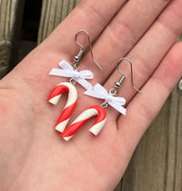 Image 2 of Candy cane earrings