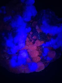 Image 7 of Green Fluorite & Druzy Quartz With UV Calcite Specimen #1840