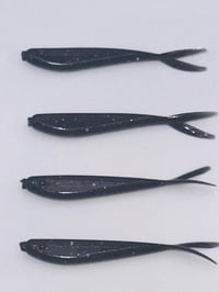 Black Red Gold Flake Minnow 7 pcs