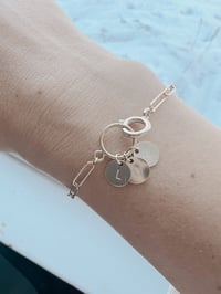 Image 2 of Paperclip Charm Bracelet 