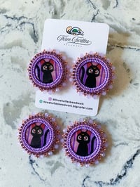 Image 1 of Purple & Pink Luna Earrings (Dangly or Studs)