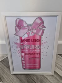 PERSONALISED PINK RED BULL FASHION PRINT 