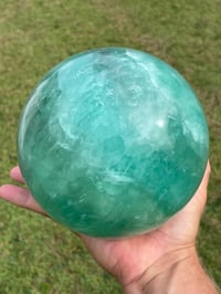 Image 2 of Green Fluorite Sphere Statement Piece #806