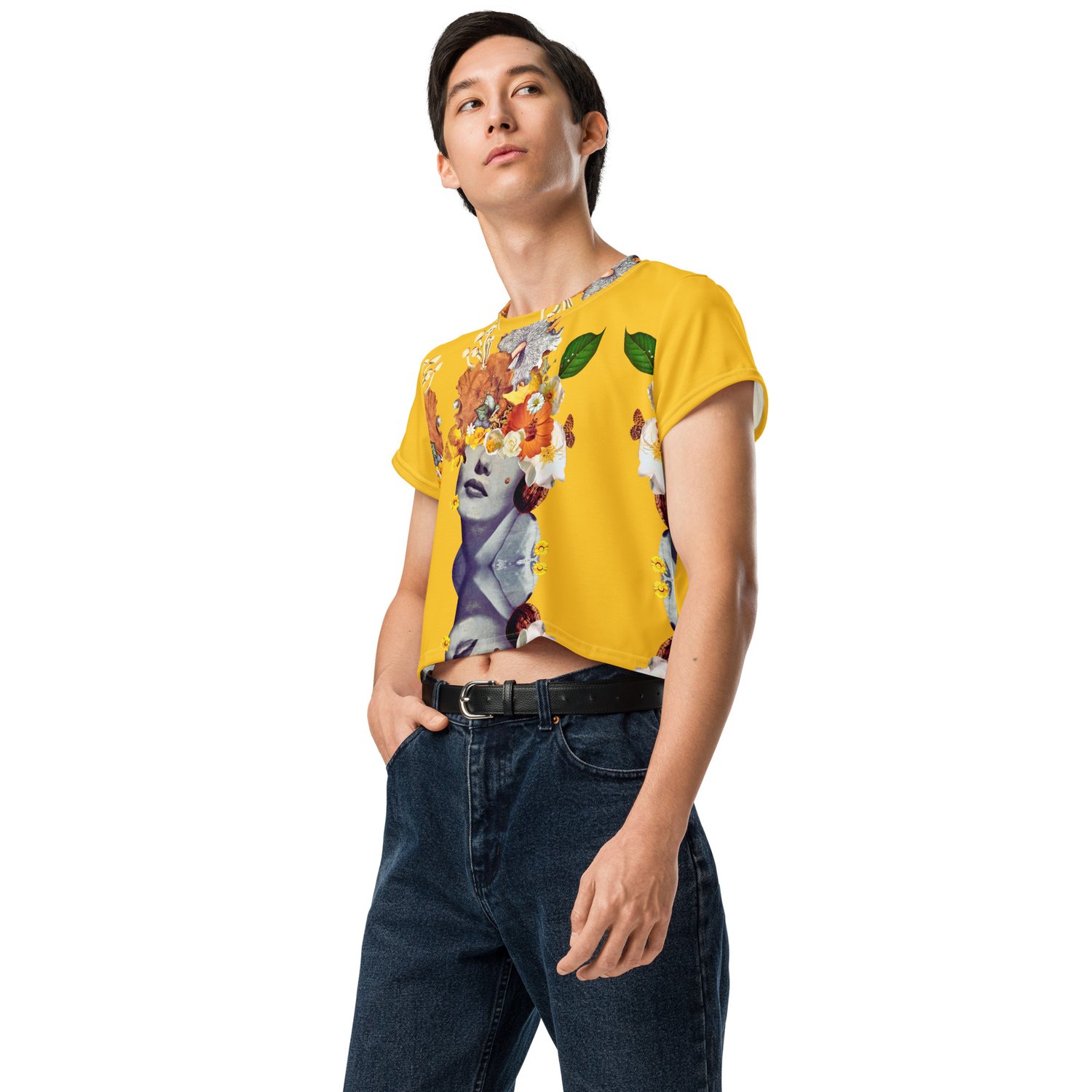 Image of She's A Little Nuts - All Over Print Crop Tee