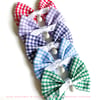 SCHOOL COLLECTION - GINGHAM PEARL BOW