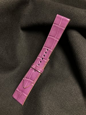 Image of Glazed Pink Alligator Watch Strap