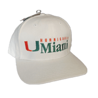 Image 2 of Vintage Twins Enterprise Miami Hurricanes Hat Cap Mens Adjustable White NCAA