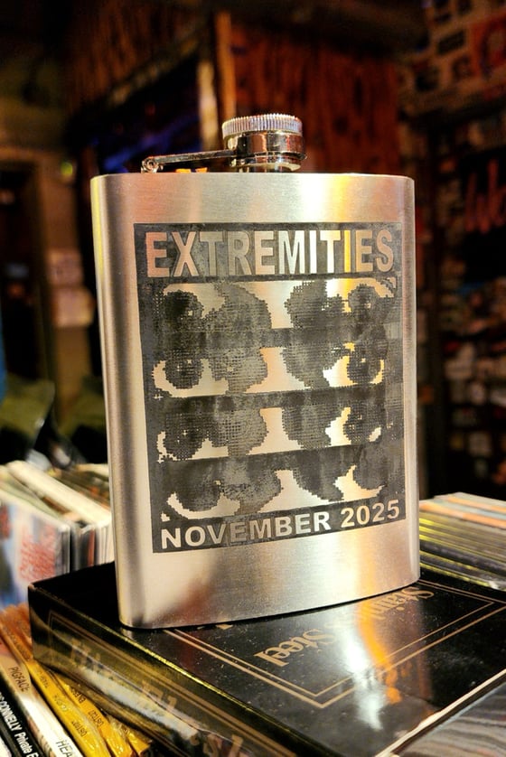 Image of Extremities 2025 Hand Etched Flask