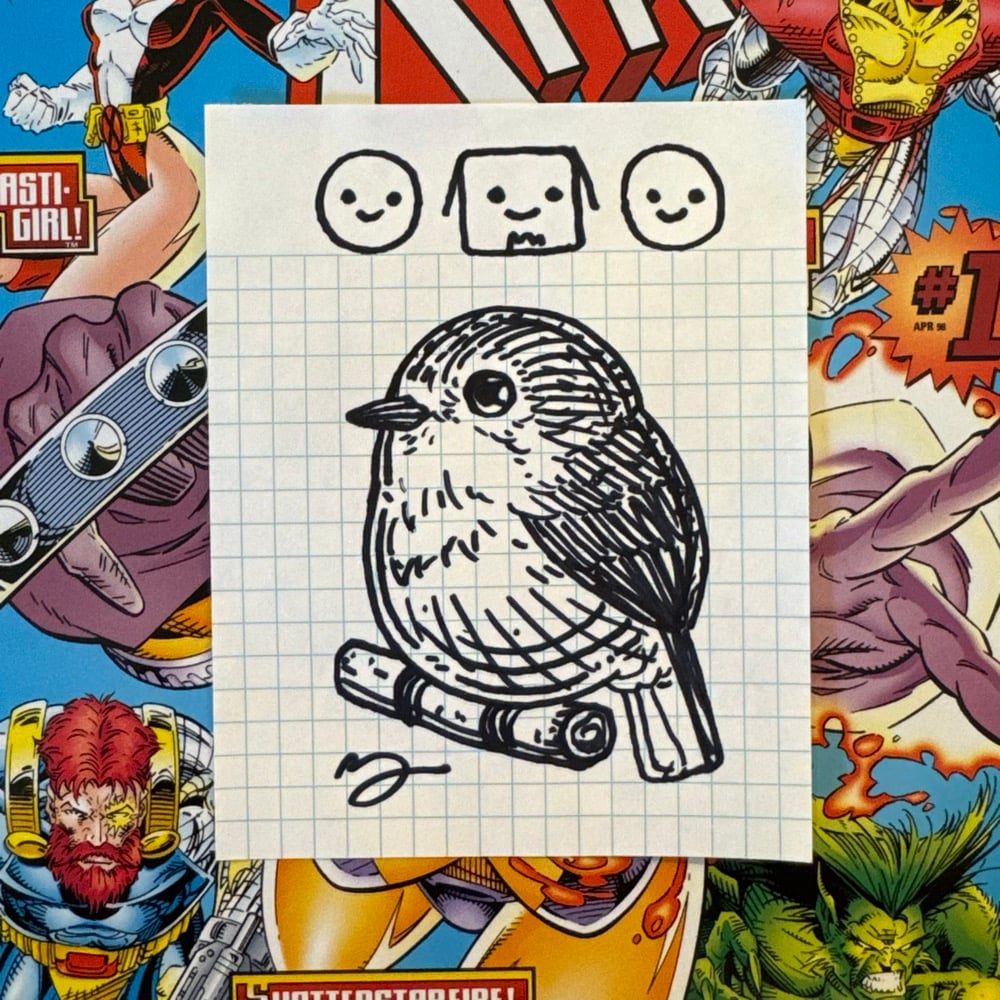Image of Fat Bird Sharpie Sketch #143