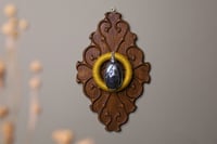 Image 1 of Yellow linen labradorite wall hanger