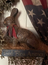 Image 5 of #9...  God Bless America ~ Rabbit Wreath ~