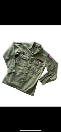 Image 2 of VINTAGE ARMY SHIRT JACKET STONES