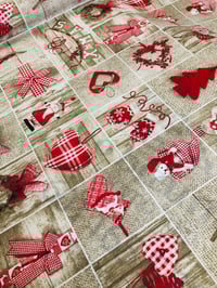 Image 1 of Hule Loneta Resinada - Navidad/Vichy - 6€/m