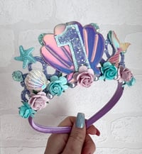 Image 2 of Lilac And Turquoise Mermaid Tiara 