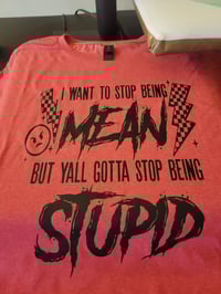 I want to stop being mean but yall gotta stop being stupid 