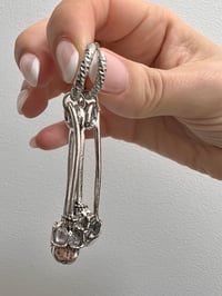 Image 5 of SAFETY PIN SKULL EARRINGS 